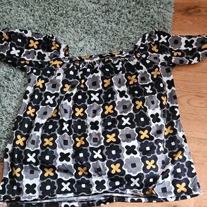 Stylish Black and Yellow Women's Blouse